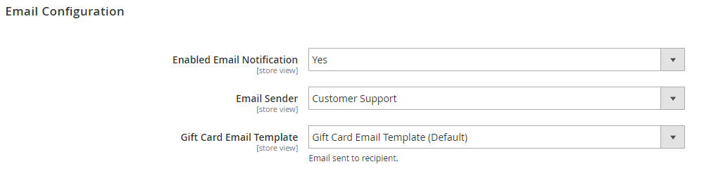 Magento 2 Gift Card Email Notification