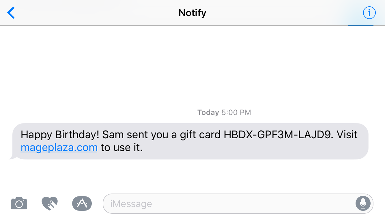 customize messages to appear as personal SMS