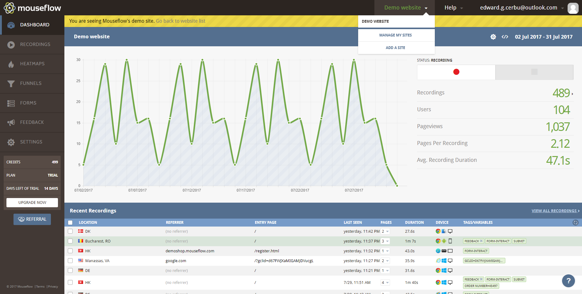 How to configure Mouseflow Session Forms on Magento 2