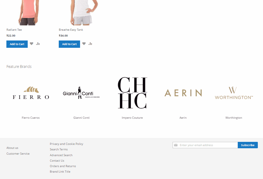 brand on homepage done