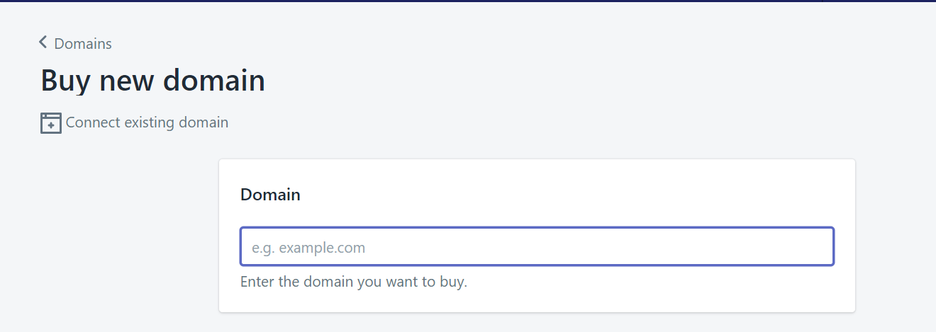 How to buy a domain from Shopify