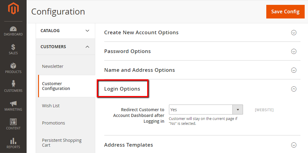 How to Rediect to Customer Dashboard after Login