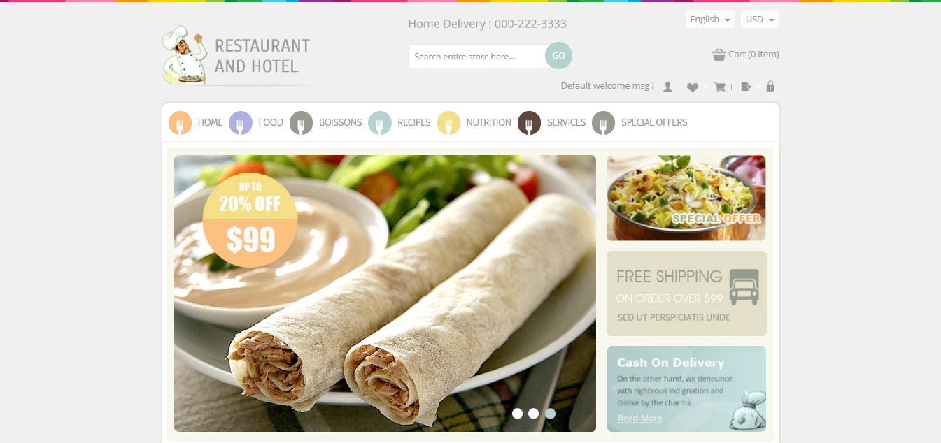 Restaurant and Hotel theme