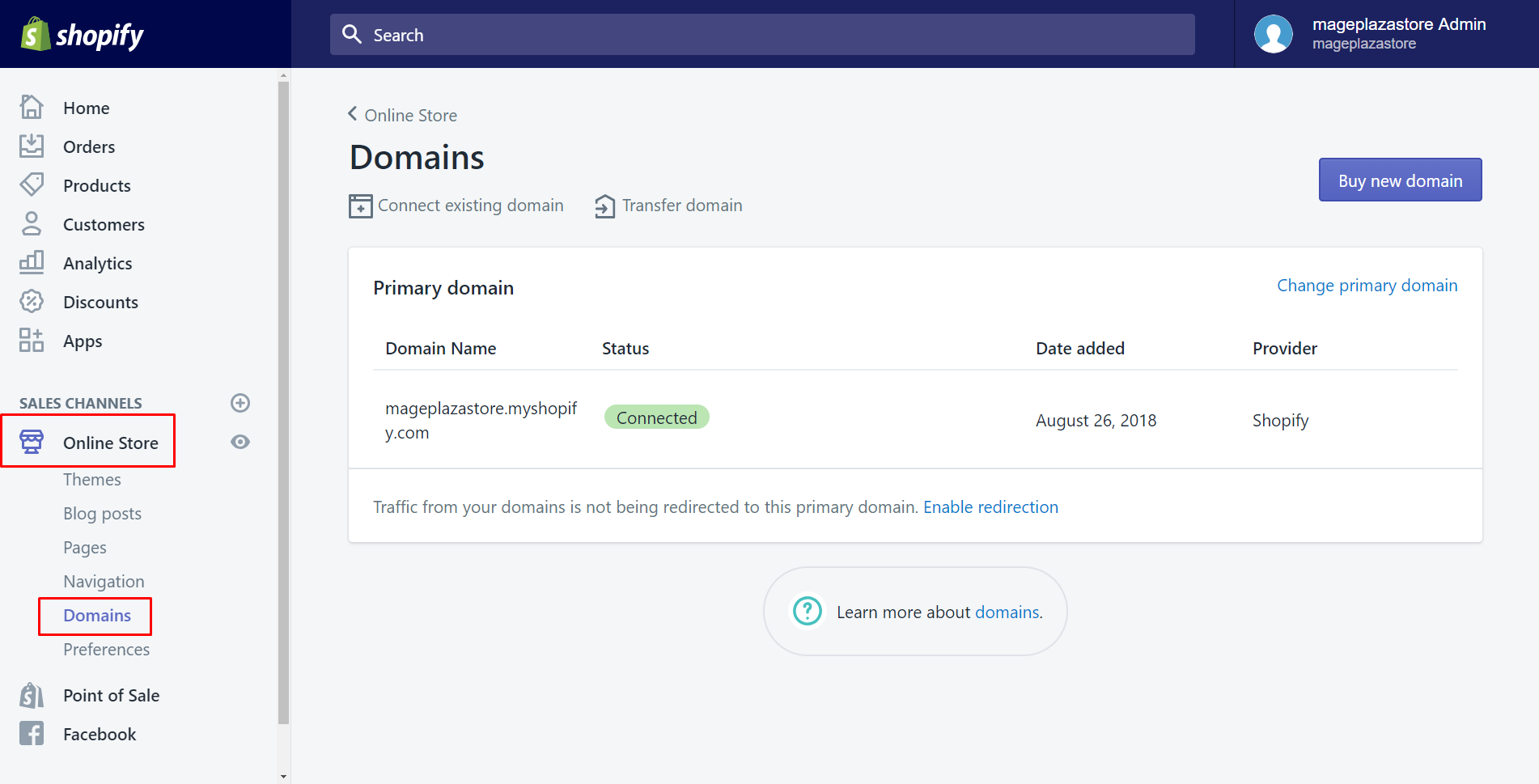 How to buy a domain from Shopify