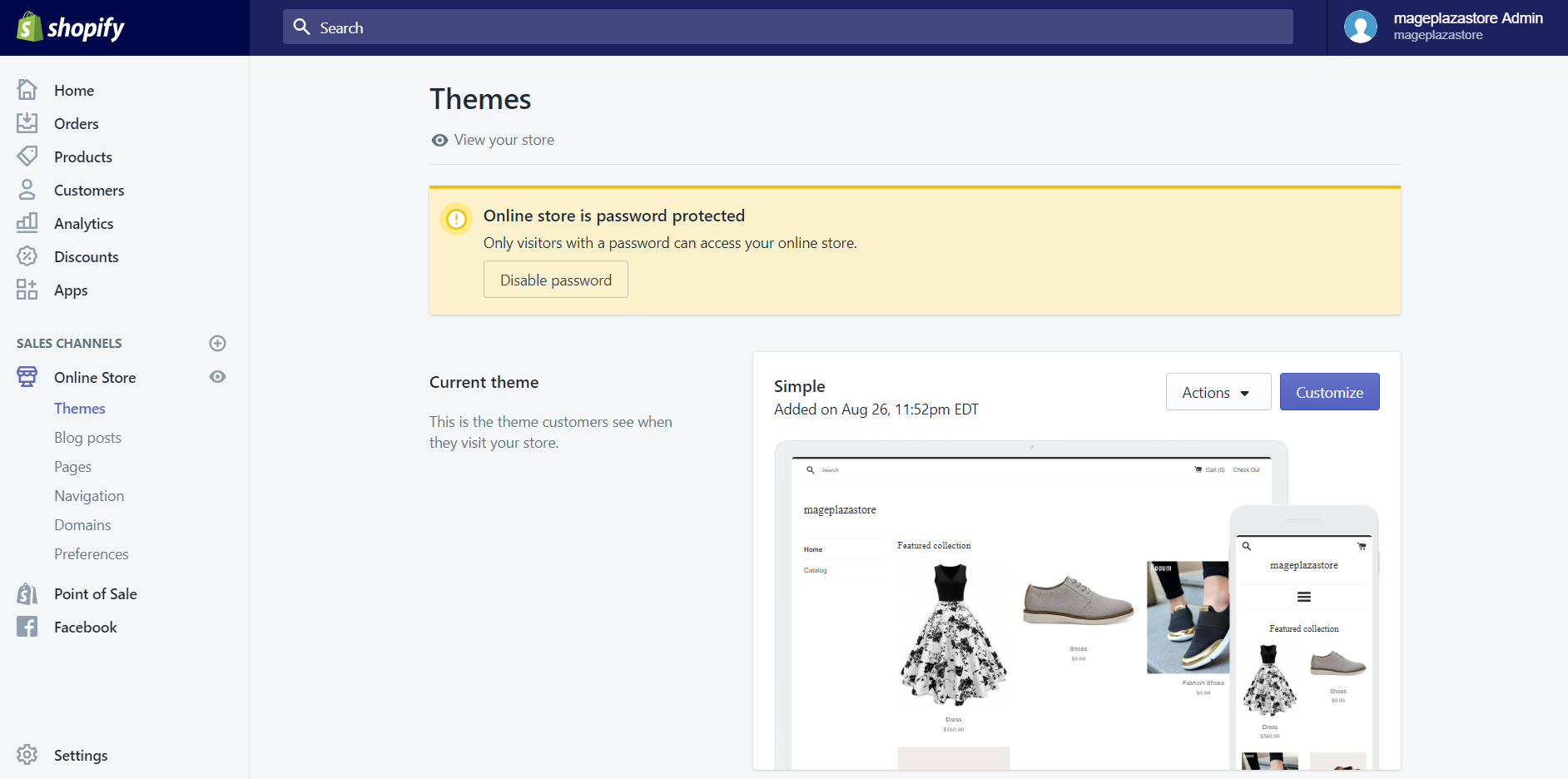 How to add a free theme from the Shopify admin on Desktop1