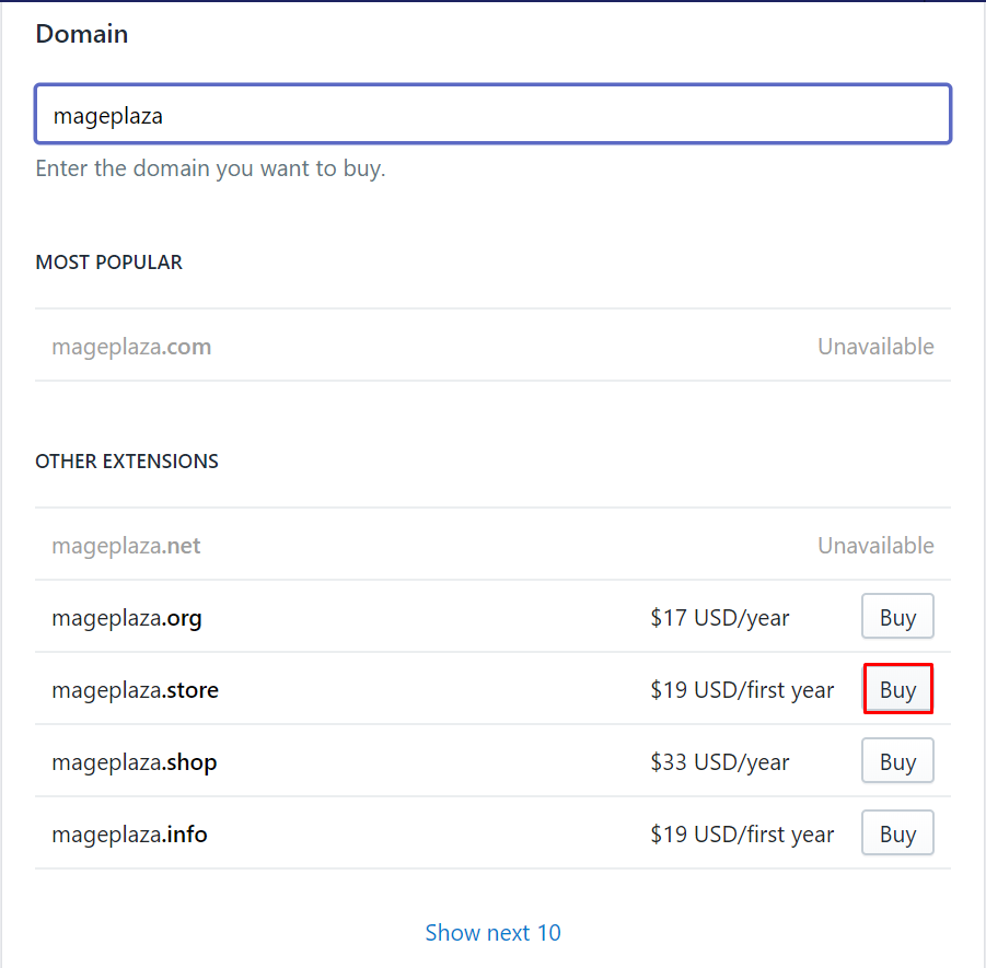 How to buy a domain from Shopify