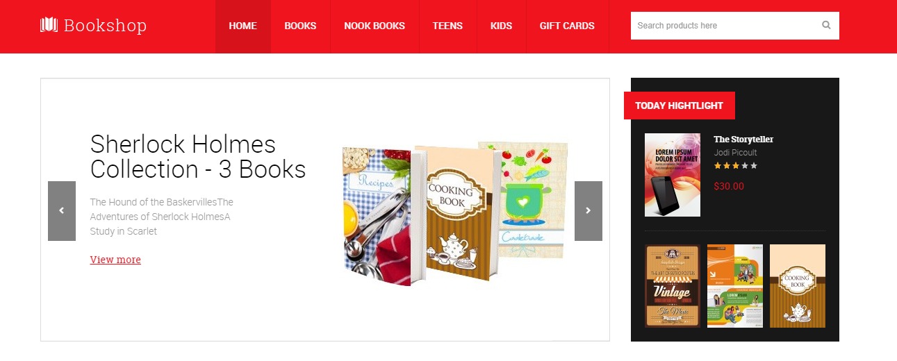 Bookshop theme