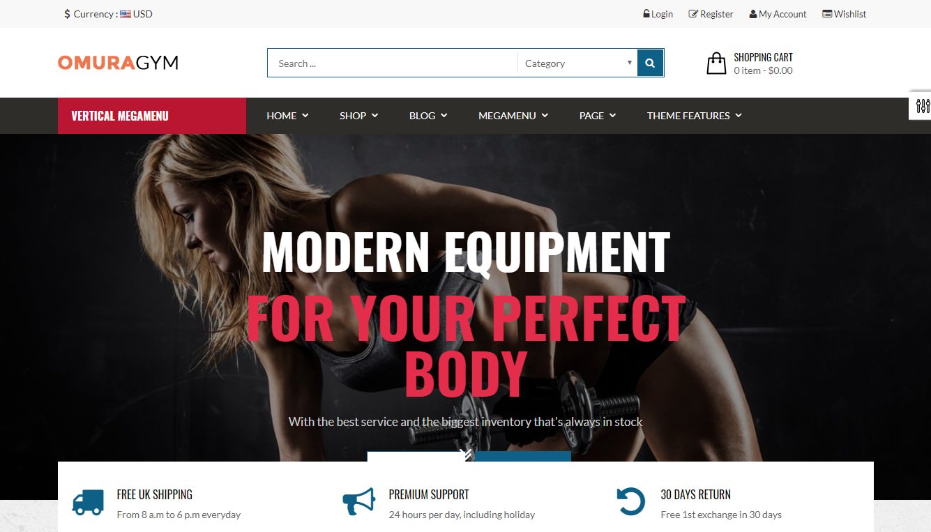 Fitness equipment shopify online stores