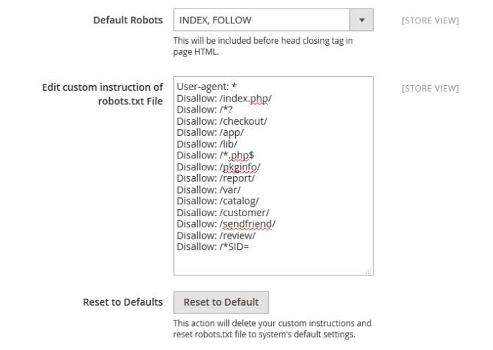 Mageplaza SEO Robots.txt