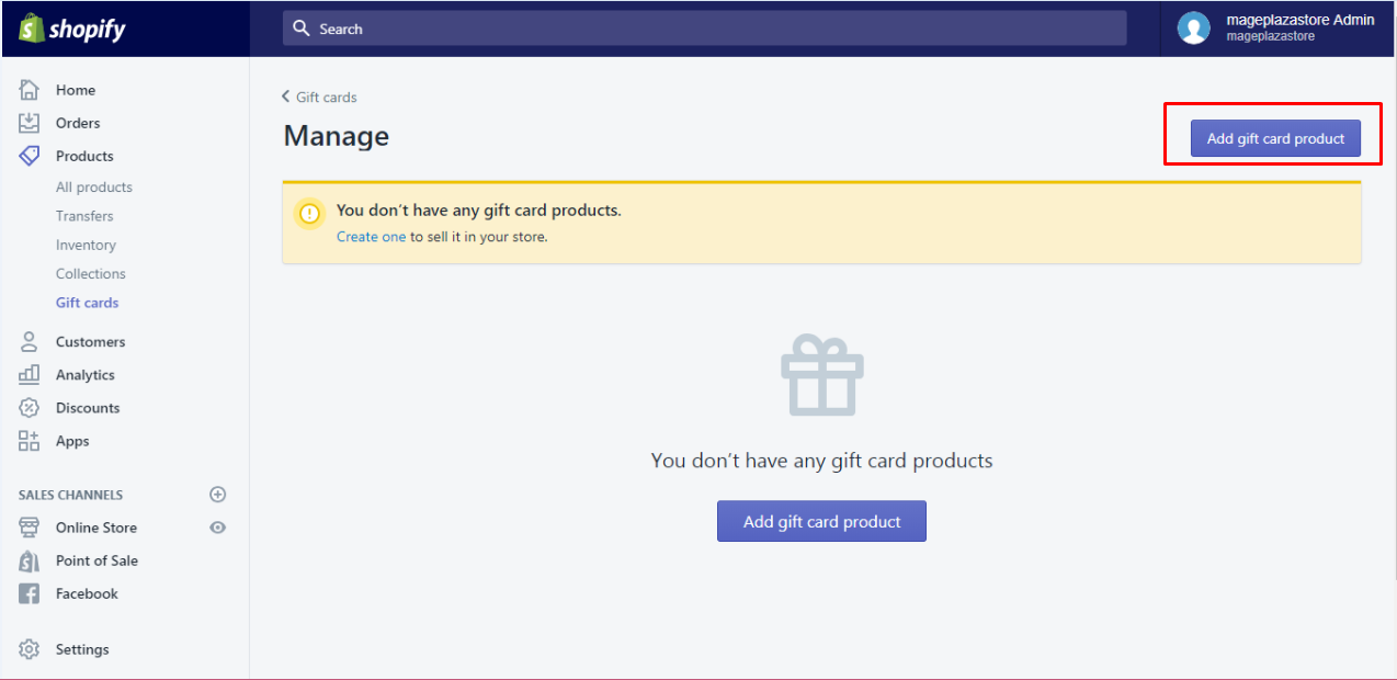 how to remove a gift card product denomination