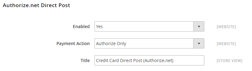 Authorize.Net Direct Post