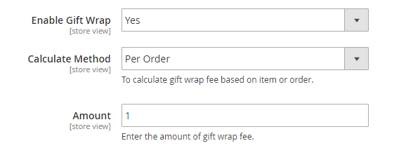 gift wrap per order