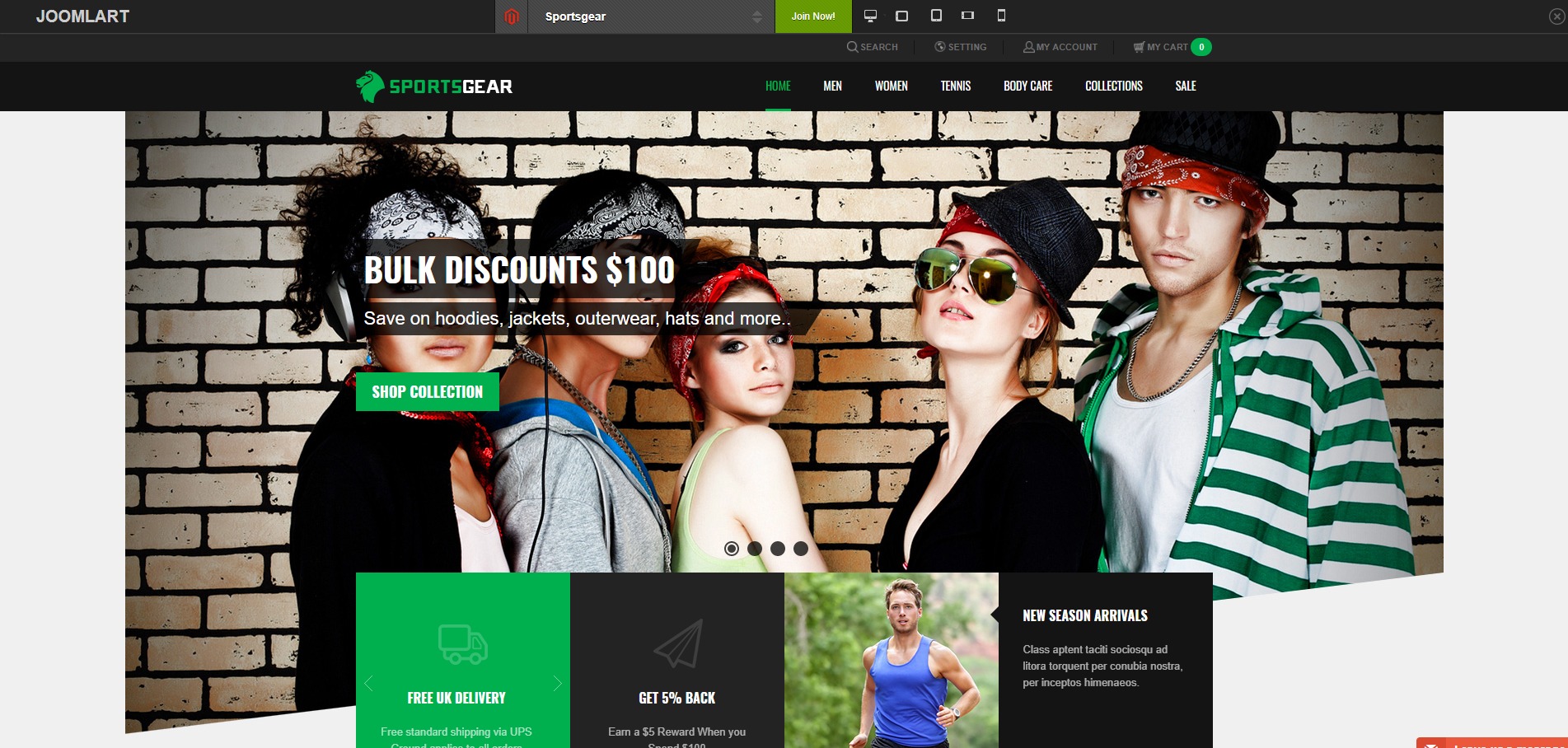 Sportsgear theme