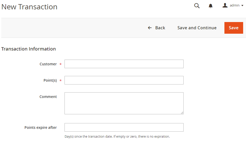 Cancel points transaction