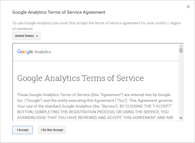 Create an Account on Google Analytics