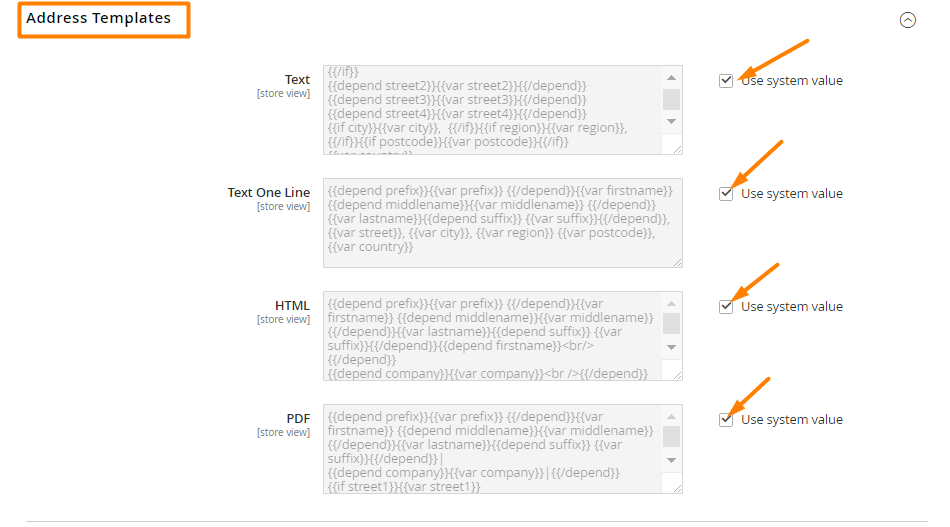 Address Templates