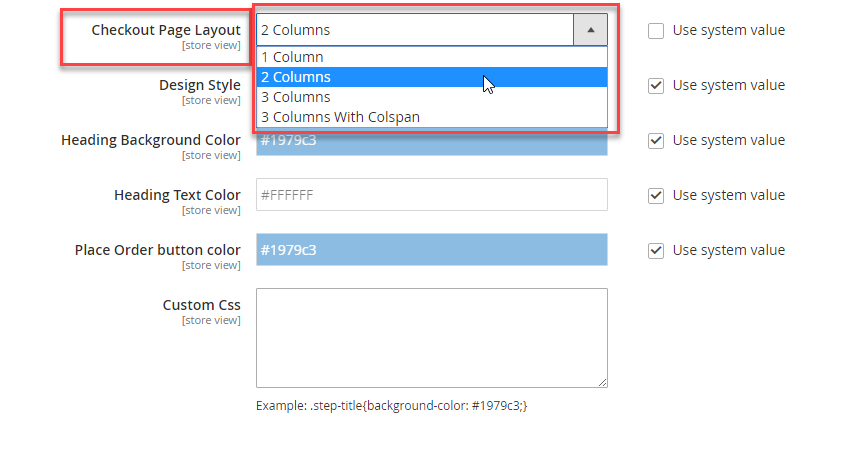 2 column config