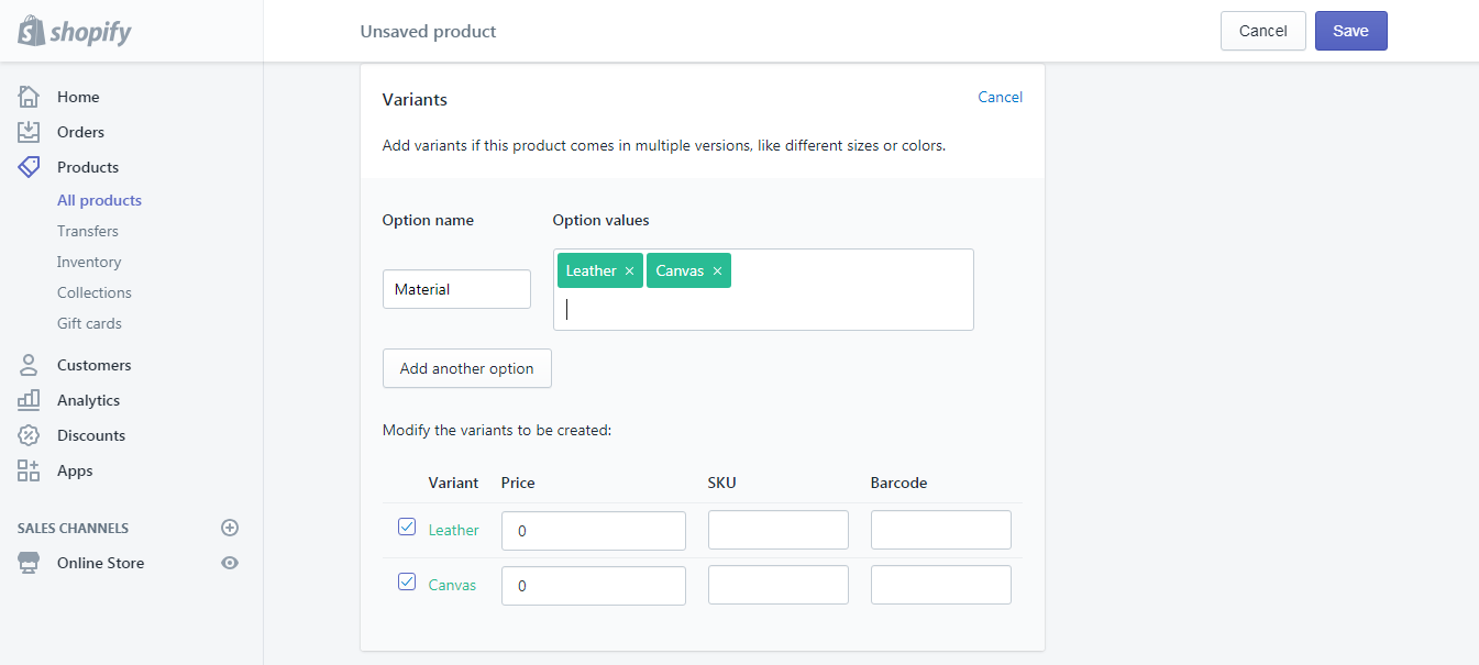 option values