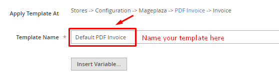 PDF Invoice Template Management