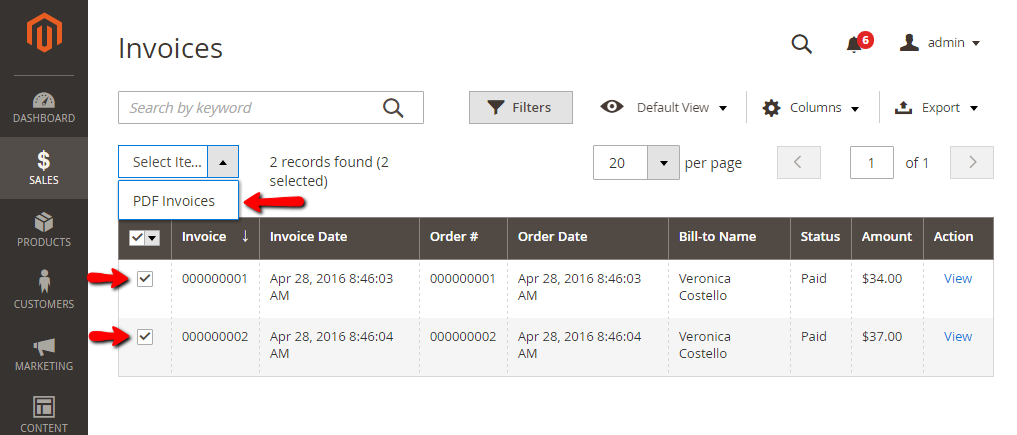 How to Print Invoices, Multiple Invoices