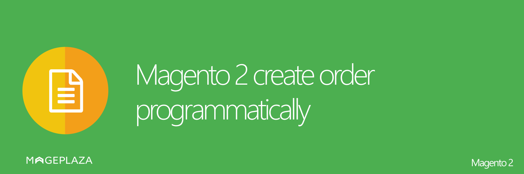 Create order programmatically