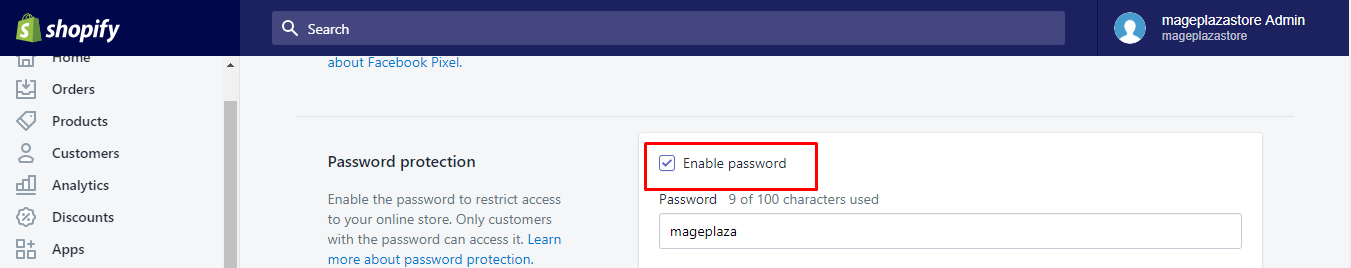 how to add password protection to your online store