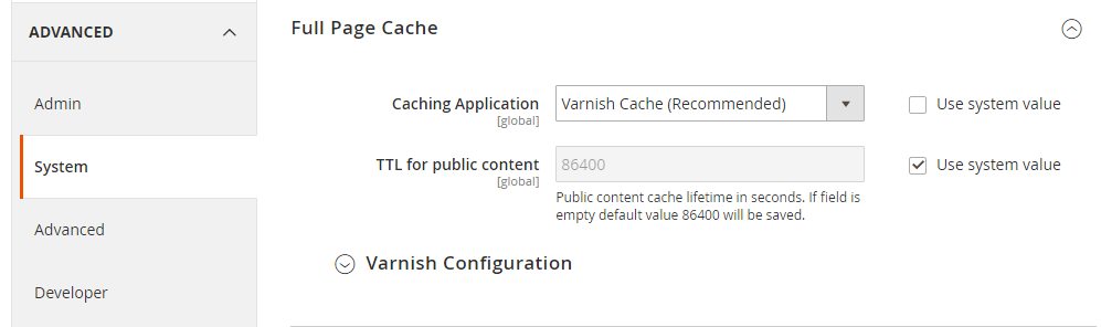 Magento 2 Performance - Enable Varnish Caching