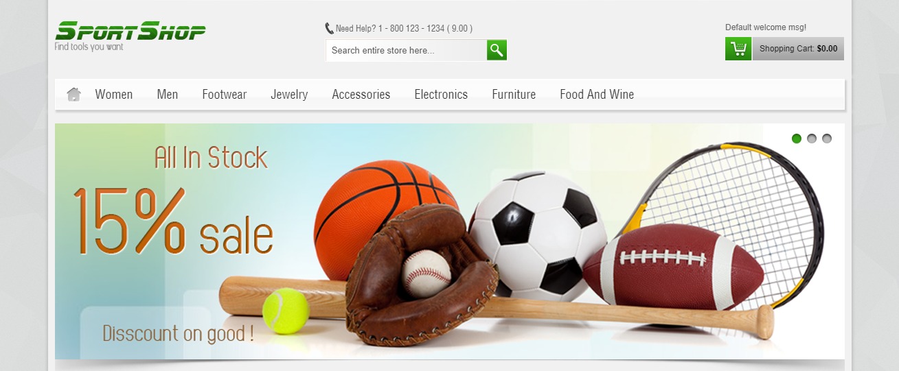 Sportshop theme