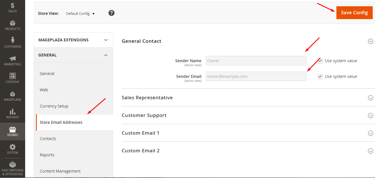 Configure Email Sending system for Magento stores