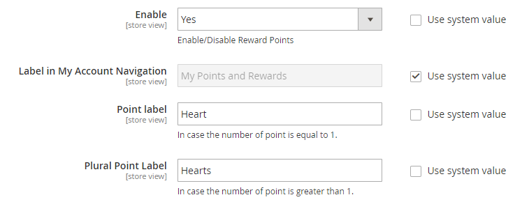 backend configuration Point Icons