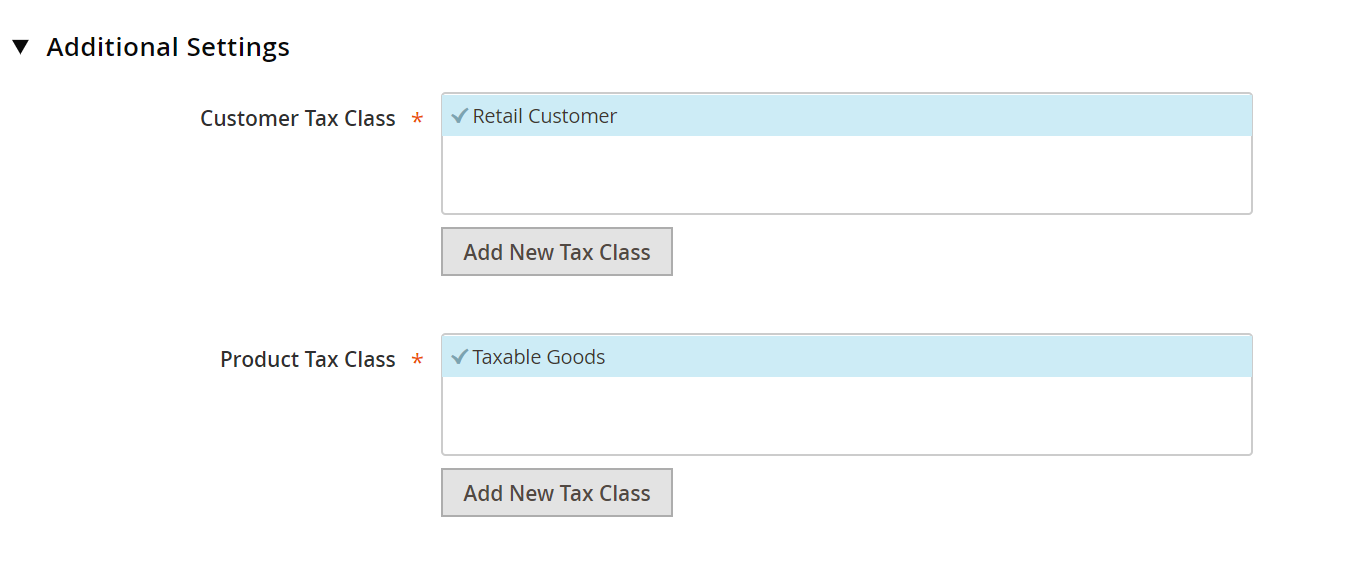 How to include extra Tax classes in Magento 2