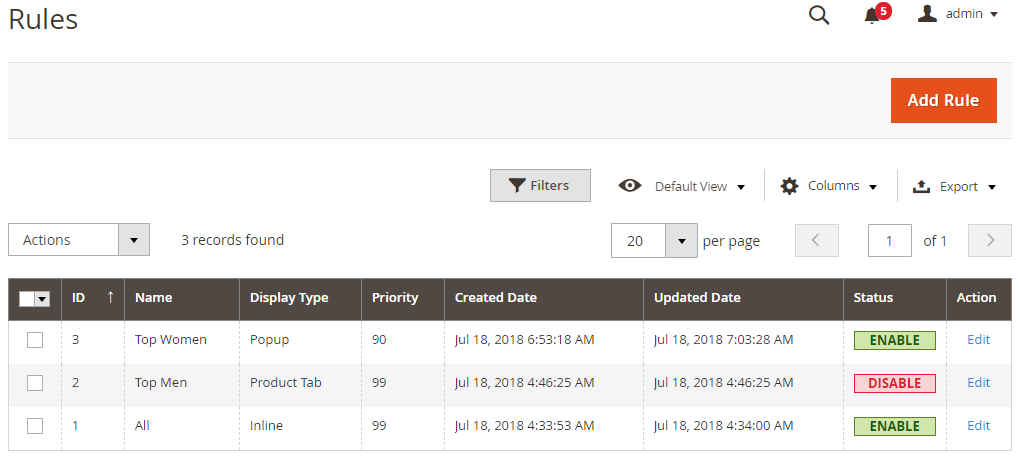 Configure Magento 2 Size Chart Rules