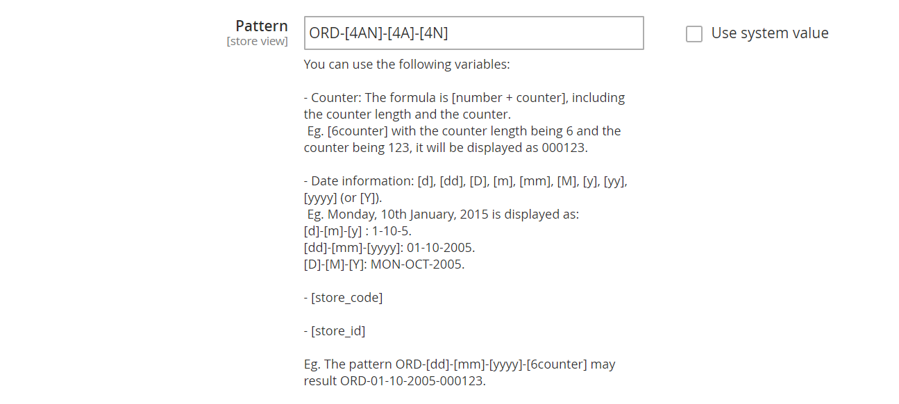 Magento 2 change order number